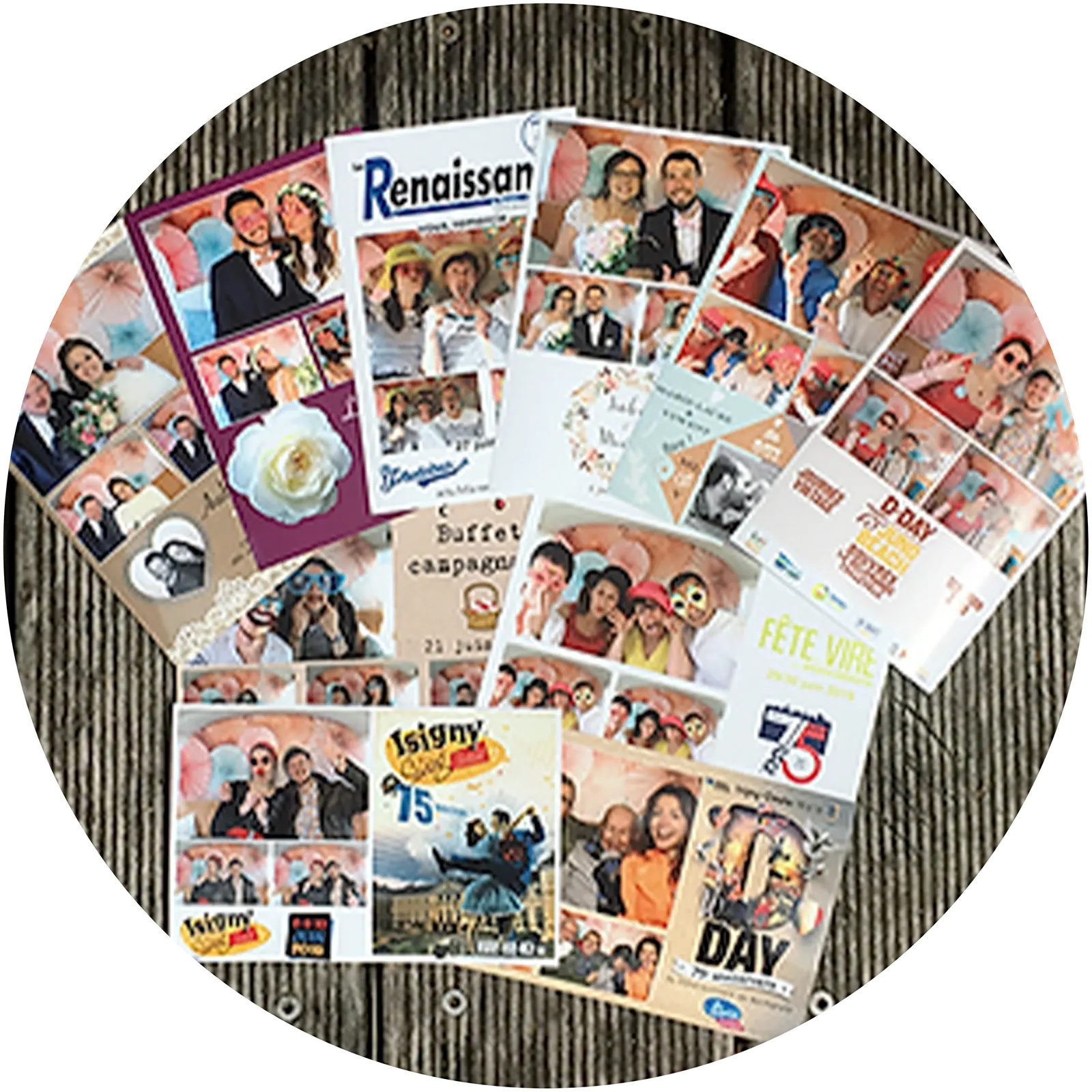 Cadre photo personnalisé pour un mariage